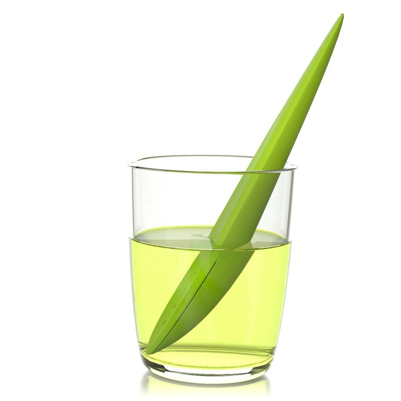 竹叶-竹纤维茶夹/茶勺2合1泡茶器 | 永磁 | 环保可降解 - 茶具/茶杯 - 环保材料 绿色