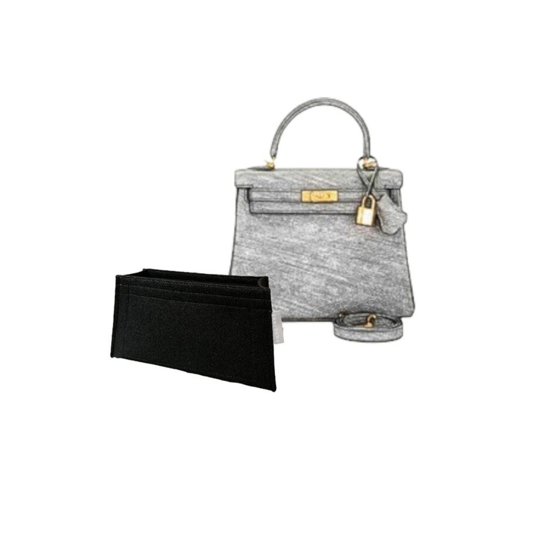 【香港制造|韩国绒布】手制内袋 Hermes-Kelly 25cm Retourne - 化妆包/杂物包 - 其他材质 多色