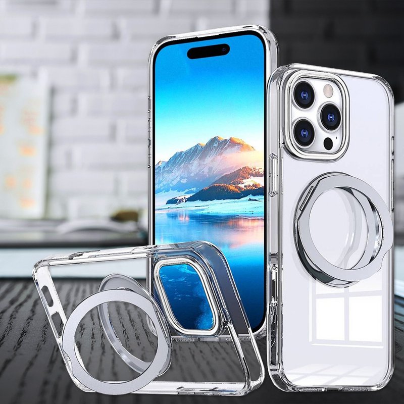 apbs 17/16/15/14/13/S25/S24/A56/Flip7 军规360旋转磁吸壳-纯透 - 手机壳/手机套 - 其他材质 多色