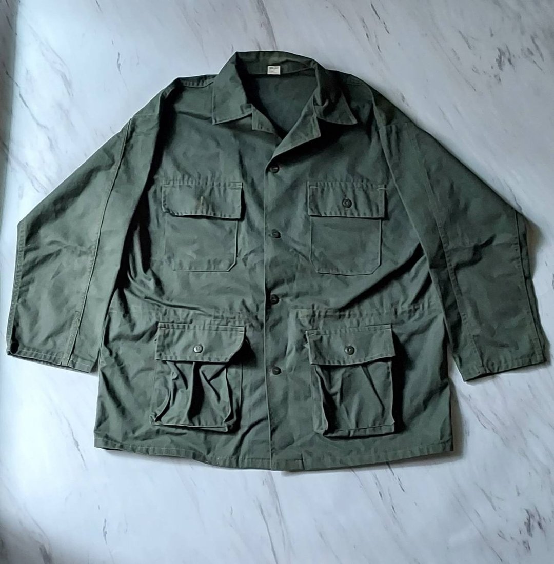 Vintage 法国陆军公发F2棉质夹克外套B款 法国制 公发老品完整 - 男装外套 - 棉 