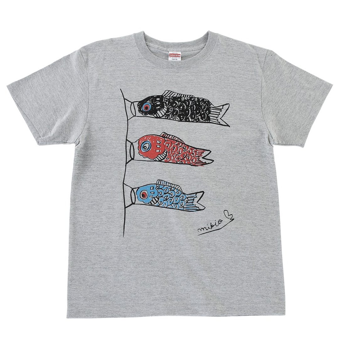 鲤鱼旗 男士 T 恤 灰色 S M L XL 2XL 3XL - 男装上衣/T 恤 - 棉．麻 灰色