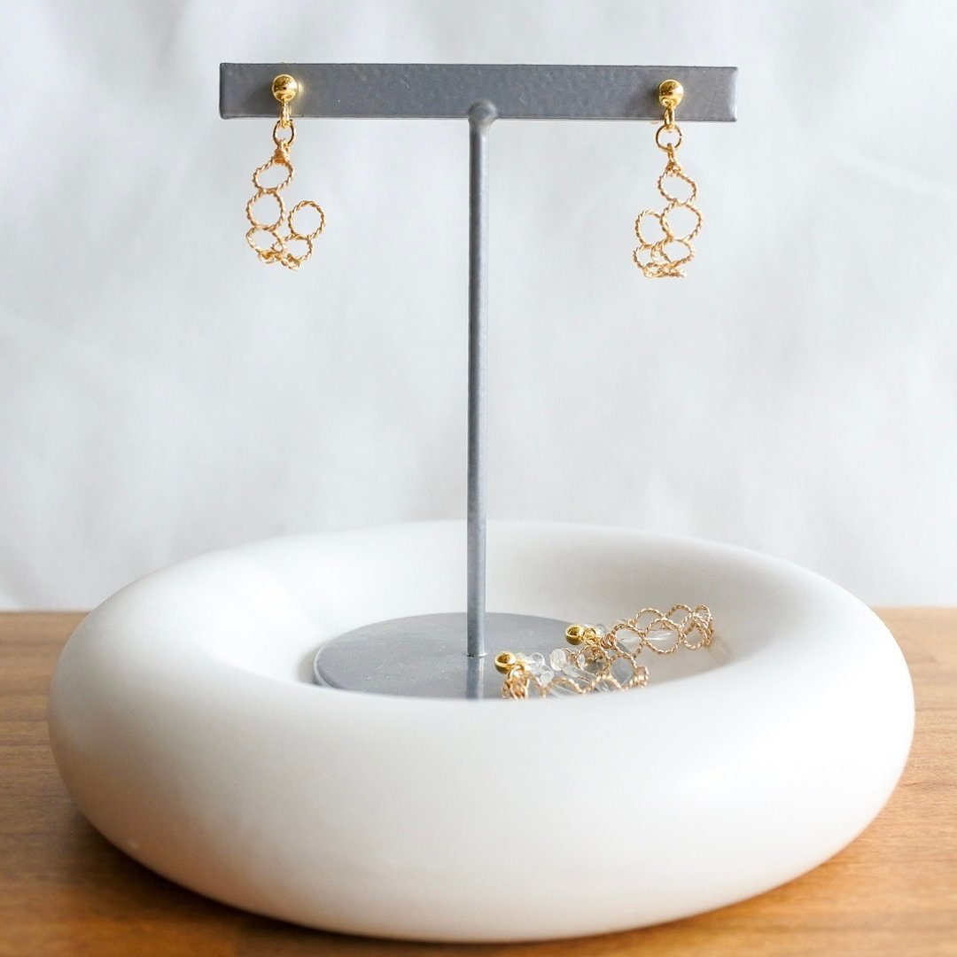 Tsumugi (Extra Small) - Gold - 耳环/耳夹 - 其他金属 金色