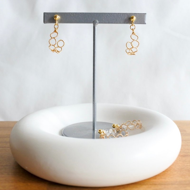 Tsumugi (Extra Small) - Gold - 耳环/耳夹 - 其他金属 金色