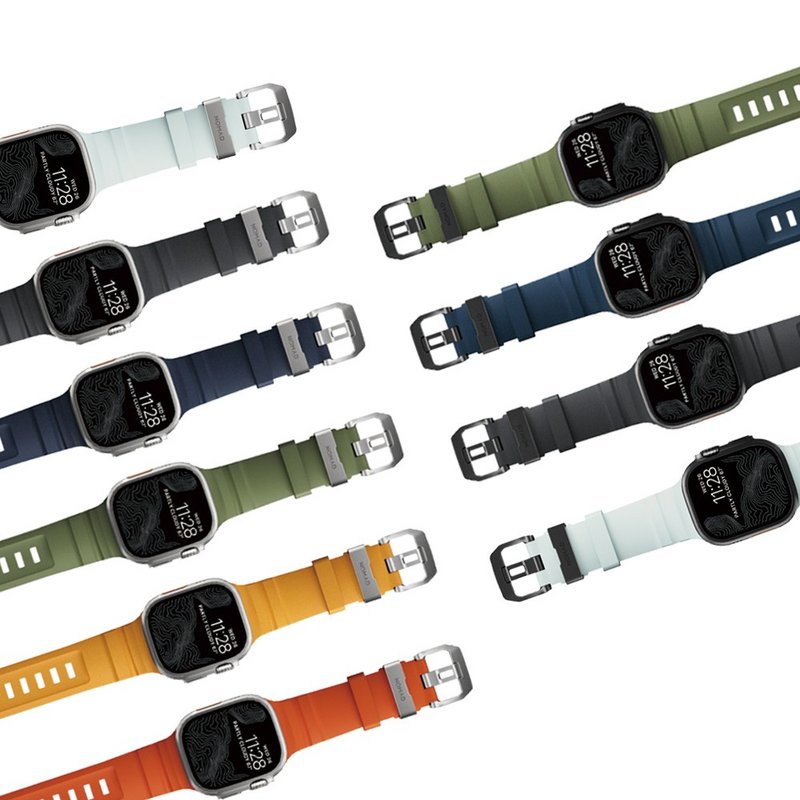 【美国NOMAD】 Apple Watch专用硬悍FKM橡胶表带  49/46/45/44 - 表带 - 橡胶 多色