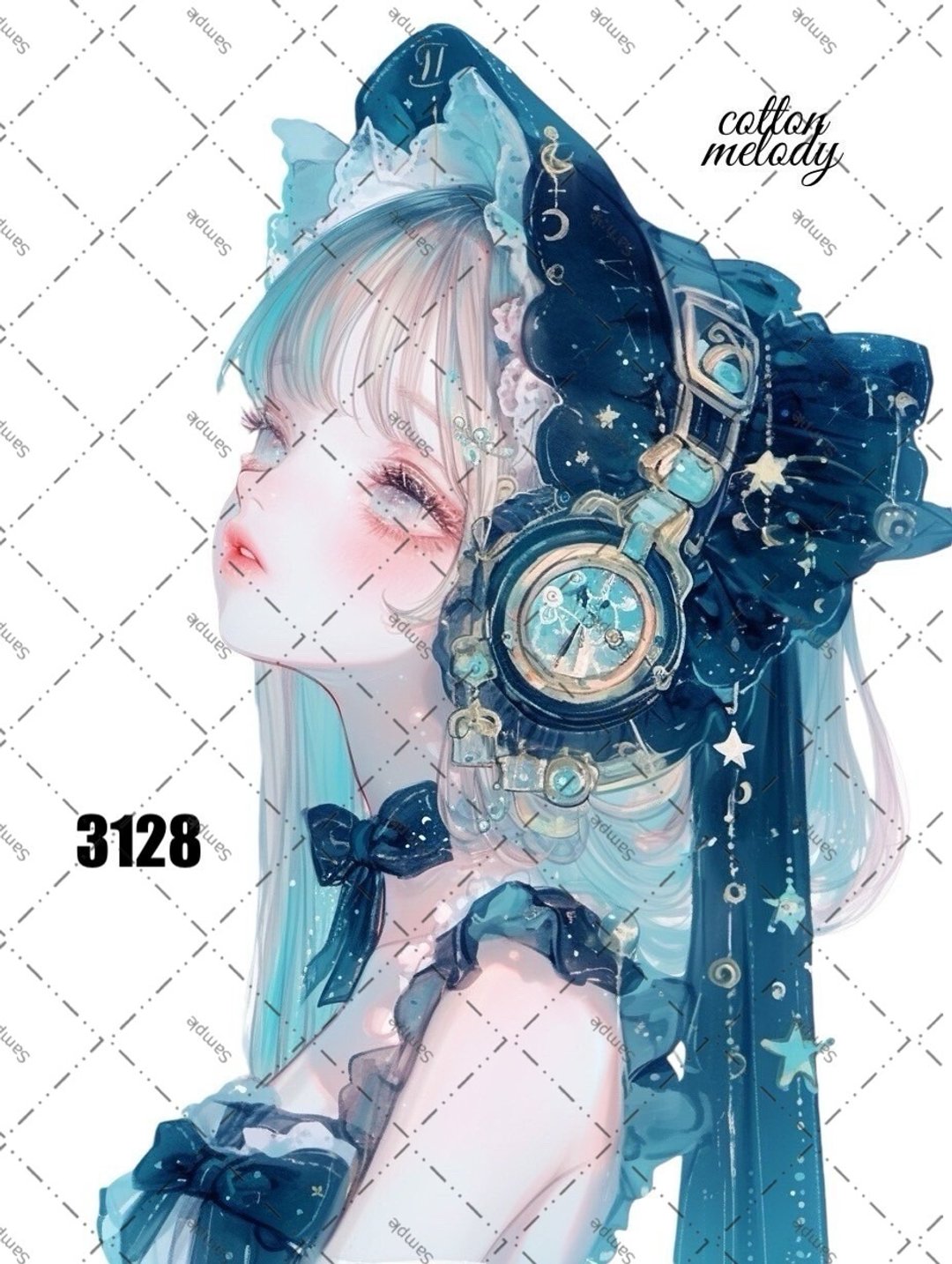original sticker no.3128 人物贴纸 原创贴纸 原创人物贴纸 装饰贴纸 cotton melody - 贴纸 - 纸 