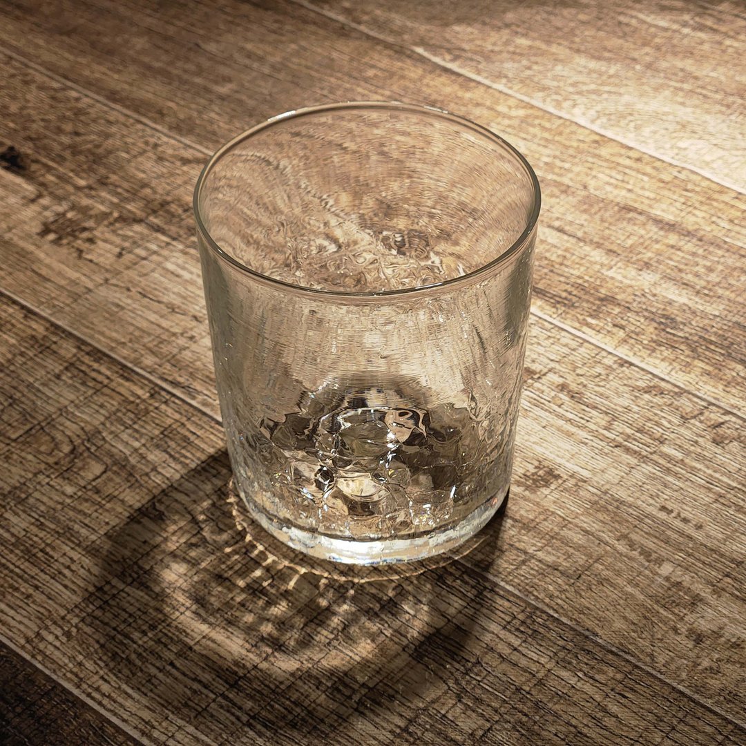 透明冰裂纹威士忌杯 手作玻璃杯 纯手工吹制 - 玻璃杯 - 玻璃 透明