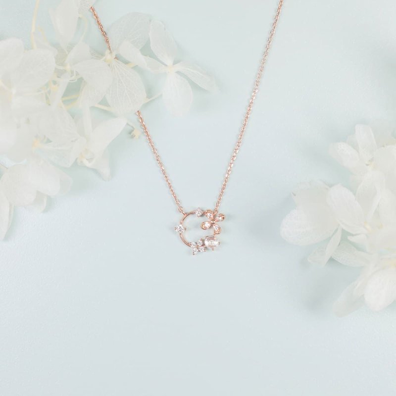 L'amour 闪烁小花项链 - 项链 - 纯银 