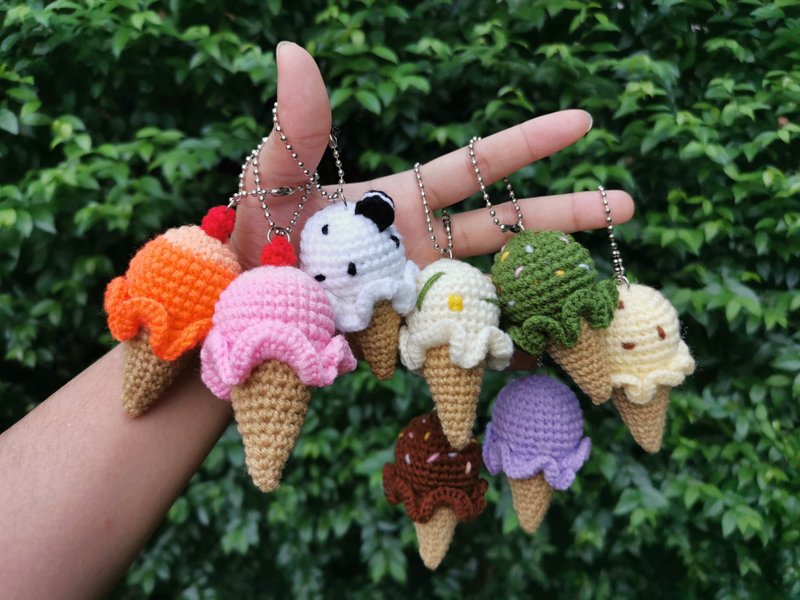Ice cream crochet food toy stuff kawaii gifts - 其他 - 聚酯纤维 粉红色