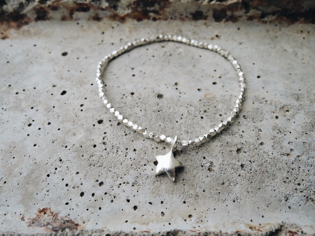 Zhu纯银系列-Twinkle twinkle, little star - 手链/手环 - 其他金属 