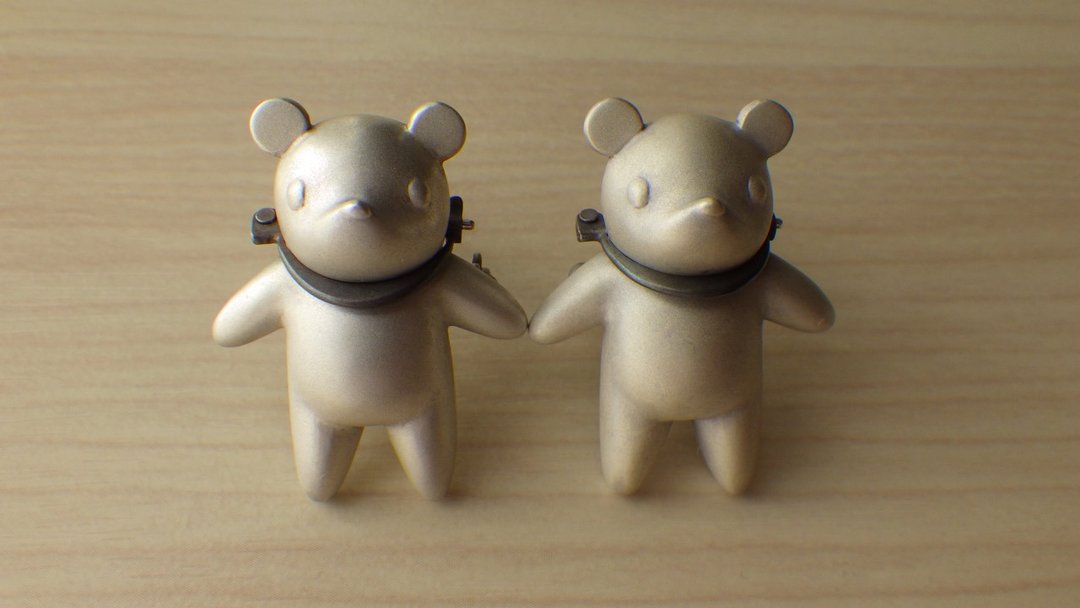 White Moon Bear Brooch - 胸针 - 其他金属 银色