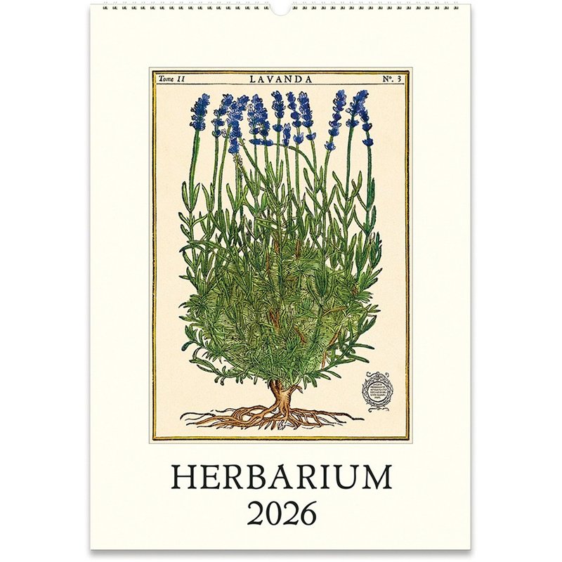 (预购) Cavallini & Co.  2026 年历/挂历_HERBARIUM - 年历/台历 - 纸 多色