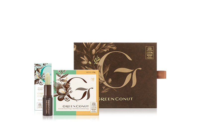 瑞豆豆皂唇膏礼盒组 附提袋 - 其他 - 其他材质 咖啡色