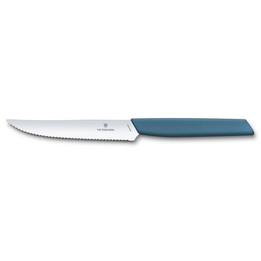 VICTORINOX 瑞士维氏 Swiss Modern 牛排刀 12cm 蓝 6.9006.12W2 - 露营用品 - 不锈钢 蓝色