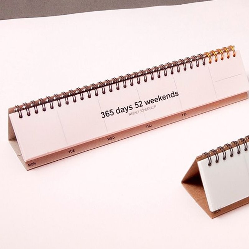 敲敲-手帐桌历-极简环装周计划桌历本-粉,JST32079 - 笔记本/手帐 - 纸 粉红色