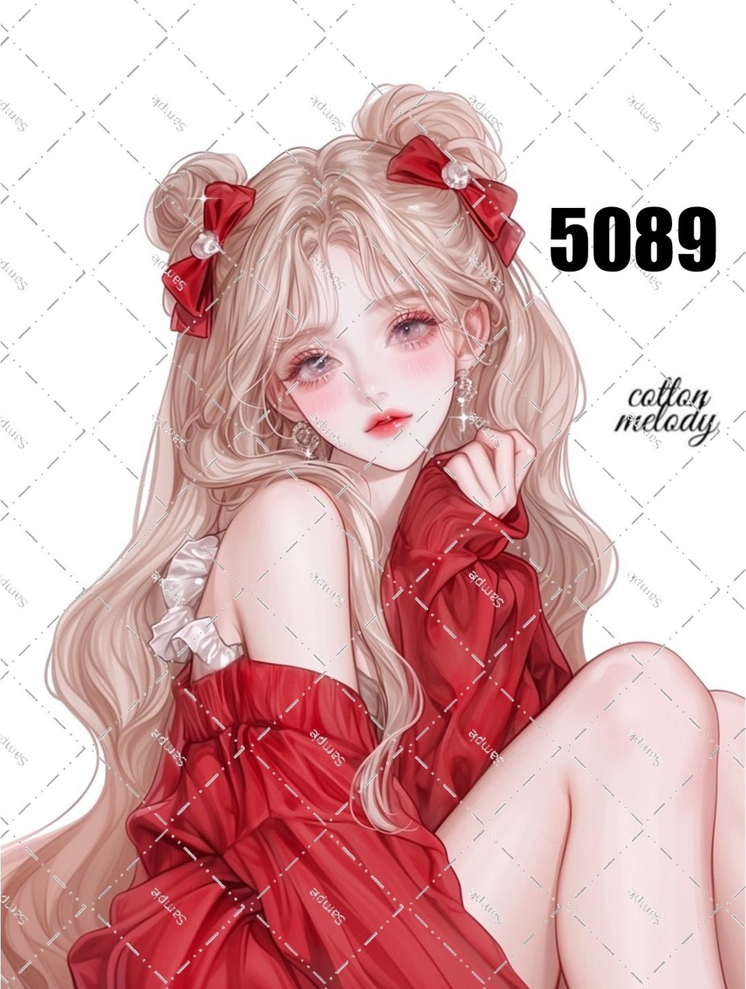 original sticker no.5089 人物贴纸 原创贴纸 原创人物贴纸 装饰贴纸 cotton melody - 贴纸 - 纸 