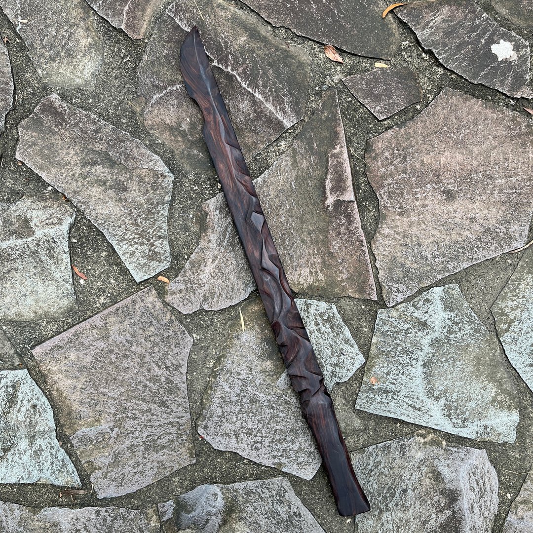 我贩剑　黑妖刀　足不知　手工艺术木剑木刀　武士刀日本刀　魔剑 - 摆饰 - 木头 黑色