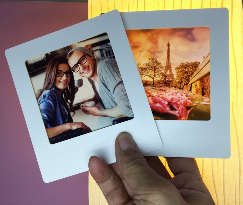 【定制化礼物】拍立得艺术卡2张(木座2) 定制/情侣/情人节/礼物 - 卡片/明信片 - 防水材质 多色