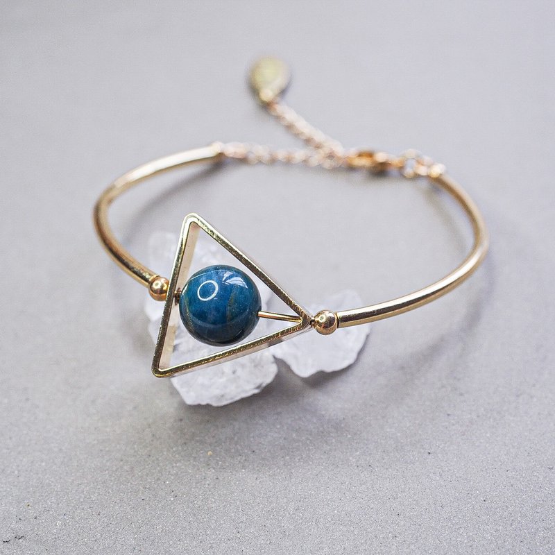 磷灰石 深邃优雅的绿 水晶 手镯 - 手链/手环 - 宝石 绿色