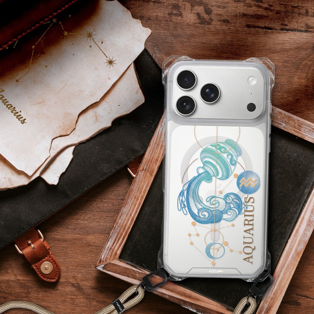 【星座】手机防摔壳 附挂绳 for iPhone&Samsung 磁吸壳 - 手机壳/手机套 - 塑料 
