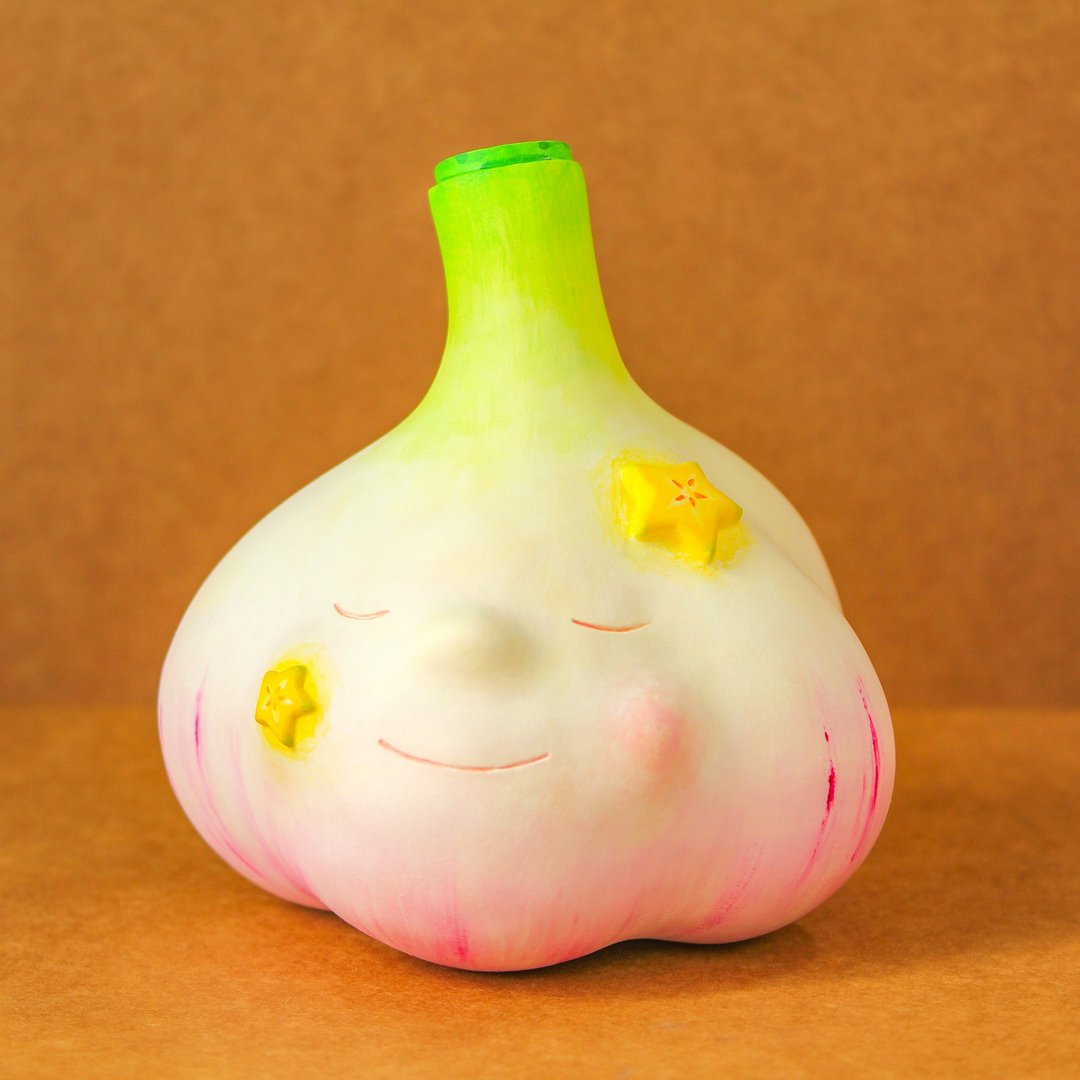 花瓶 花器 大蒜头造型 艺术家制作 限量发售 - 花瓶/陶器 - 水泥 