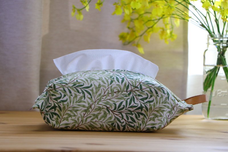 卫生纸套|家用|车用|露营|可拆式皮革挂绳 - 纸巾盒 - 棉．麻 多色