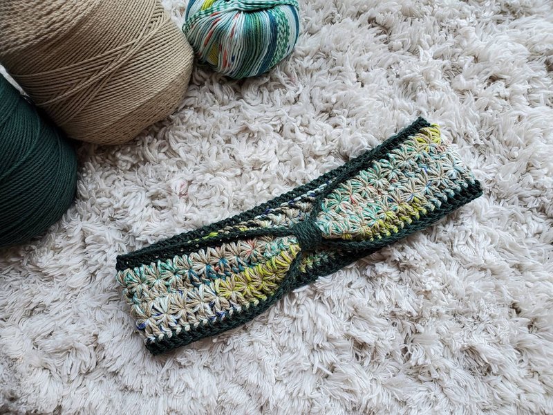 编织发带 - 若草 - 发带/发箍 - 棉．麻 绿色