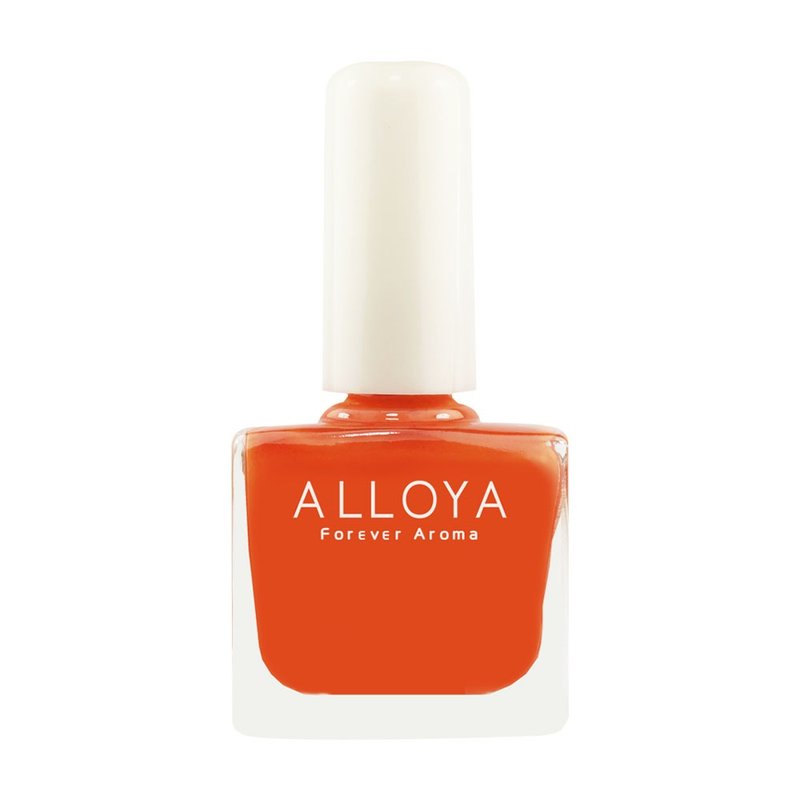 【ALLOYA 英国爱若雅】水性无毒指彩 027阳光橘/ 持久性+快干 - 指甲油/指甲贴 - 其他材质 橘色