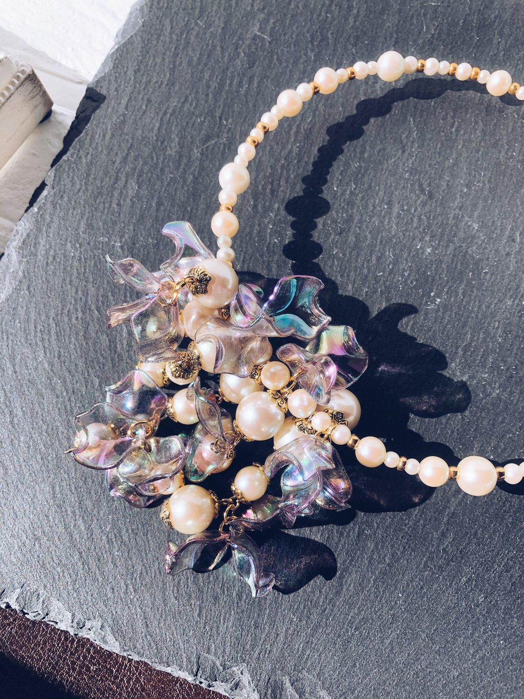 dragon scale choker necklace - 项链 - 塑料 紫色