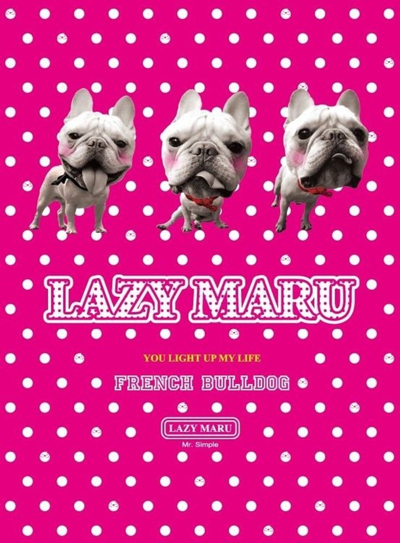 LAZYMARU-MA000914 MARU明信片 法斗 台湾文创 - 卡片/明信片 - 纸 粉红色