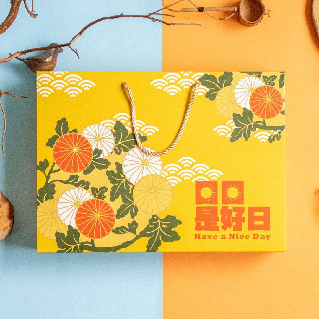 【繁花似锦－过年礼盒】春好芯香浓果干牛轧糖x米香礼盒 新年限定组合 - 零食/点心 - 新鲜食材 橘色
