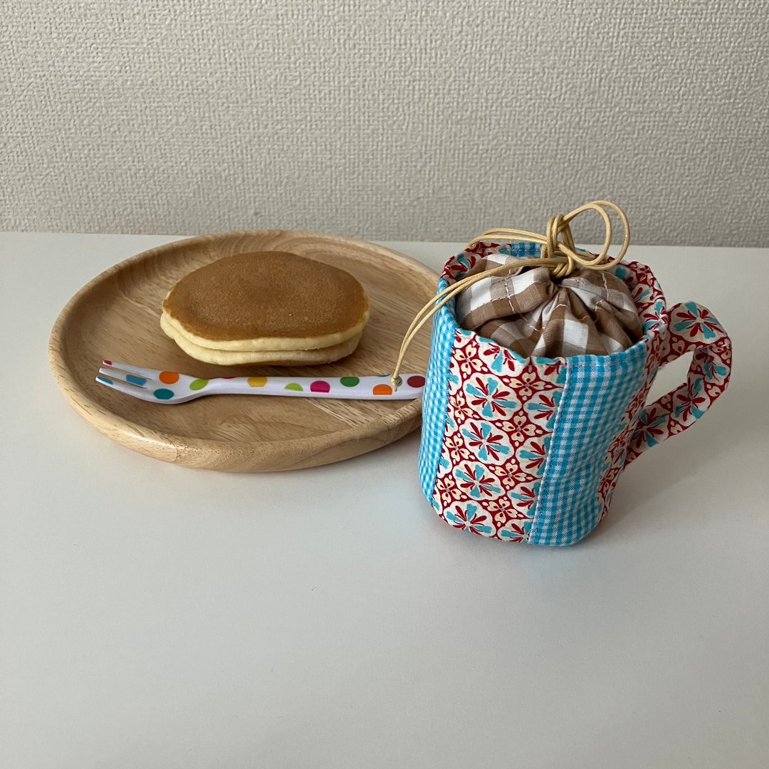mug cup drawstring - 化妆包/杂物包 - 棉．麻 红色