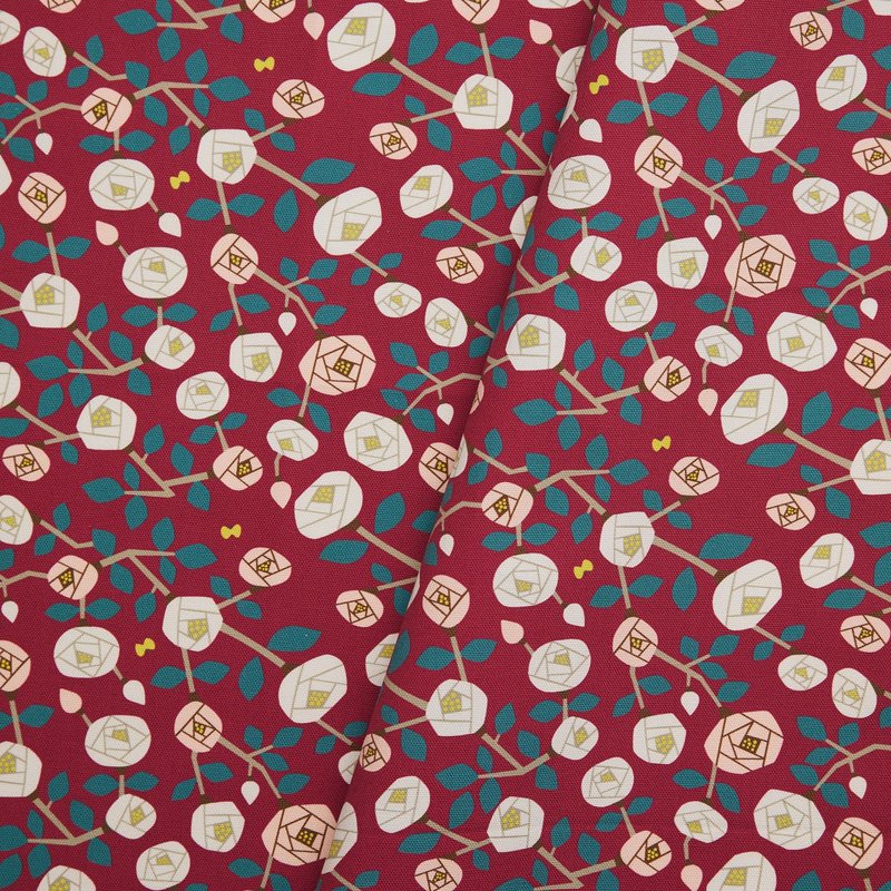 宽幅印花布8N/艺术家联名/印花乐 x 米力/玫瑰花红色 - 编织/刺绣/羊毛毡/裁缝 - 棉．麻 