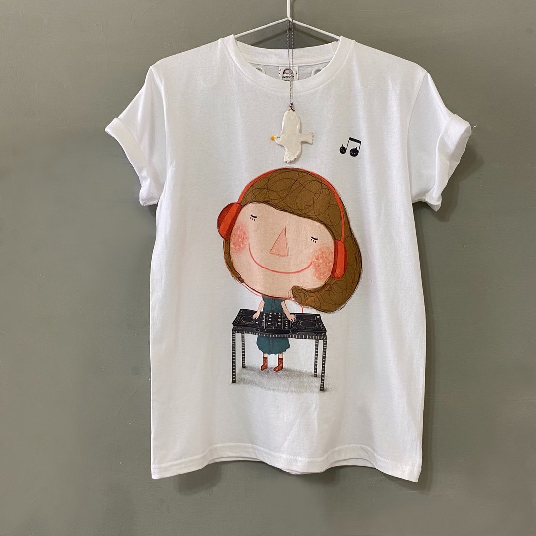 棉质短袖T-Shirt 白色  DJ Dolly(朵力) - 女装 T 恤 - 棉 白色