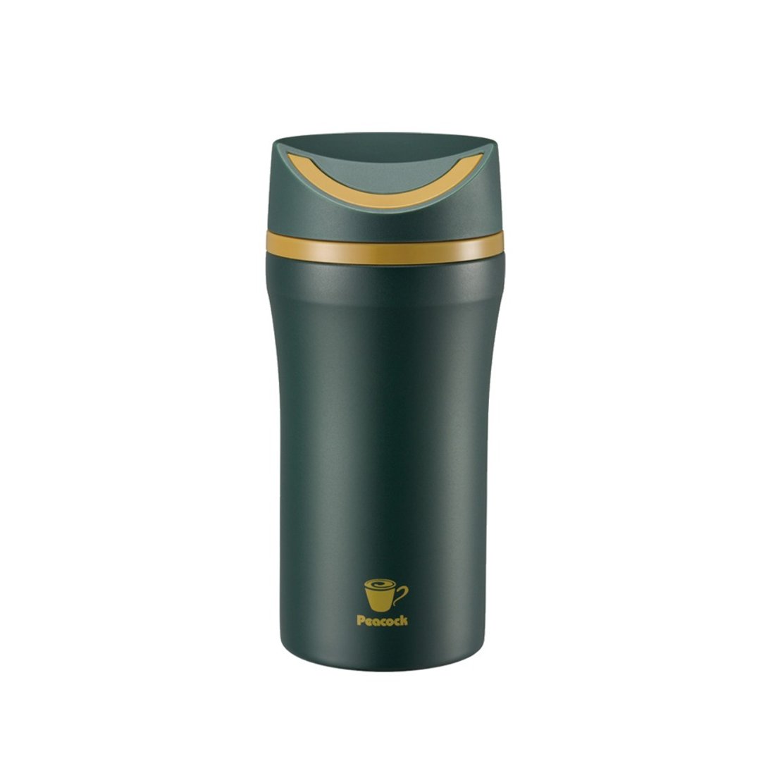 福利品【孔雀Peacock】350ml轻量不锈钢保温杯(旋盖即饮)微笑马克 - 保温瓶/保温杯 - 不锈钢 绿色