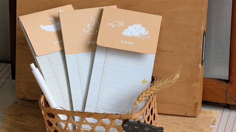 TO DO LIST 待办Memo 周计划 / 封面手工绢印 - 稻历款 - 笔记本/手帐 - 纸 卡其色