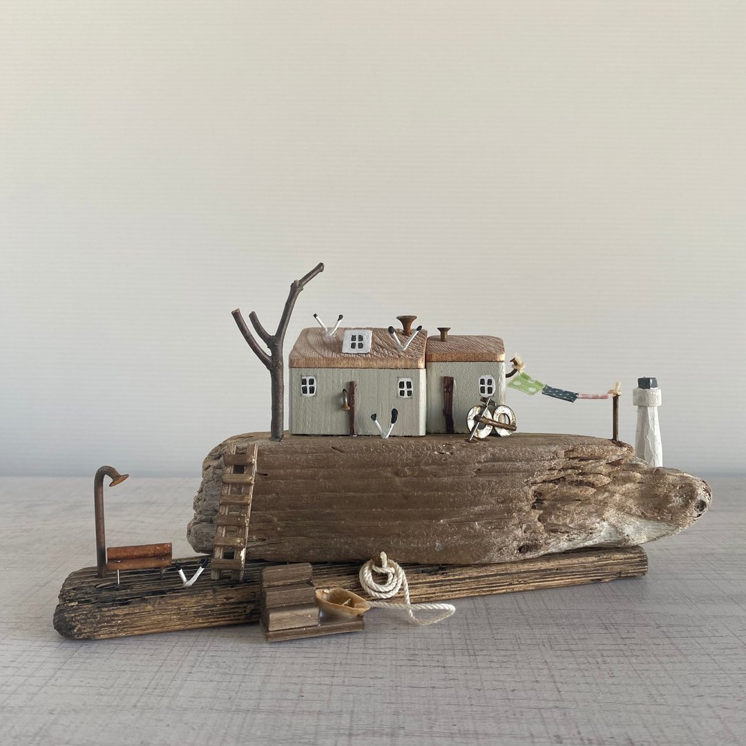 Driftwood Interior-The Sound of the Sea and Seagulls-W379(C)-Cornwall-England - 摆饰 - 木头 