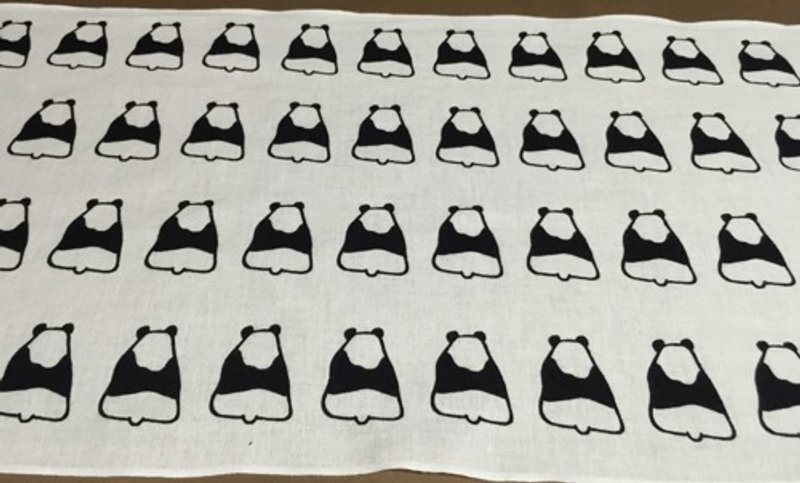 Heureux panda 是一只面朝后的 Tenugui 熊猫 - 其他 - 棉．麻 
