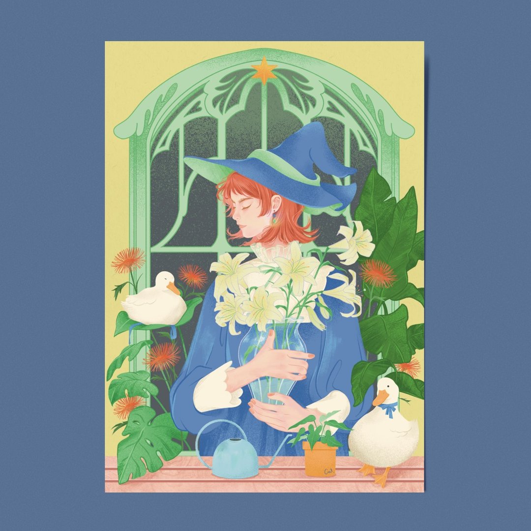 【插画收藏】 绿意祝福 Botanical Bliss 7寸 / A4 喷墨插画海报 - 海报/装饰画/版画 - 纸 多色