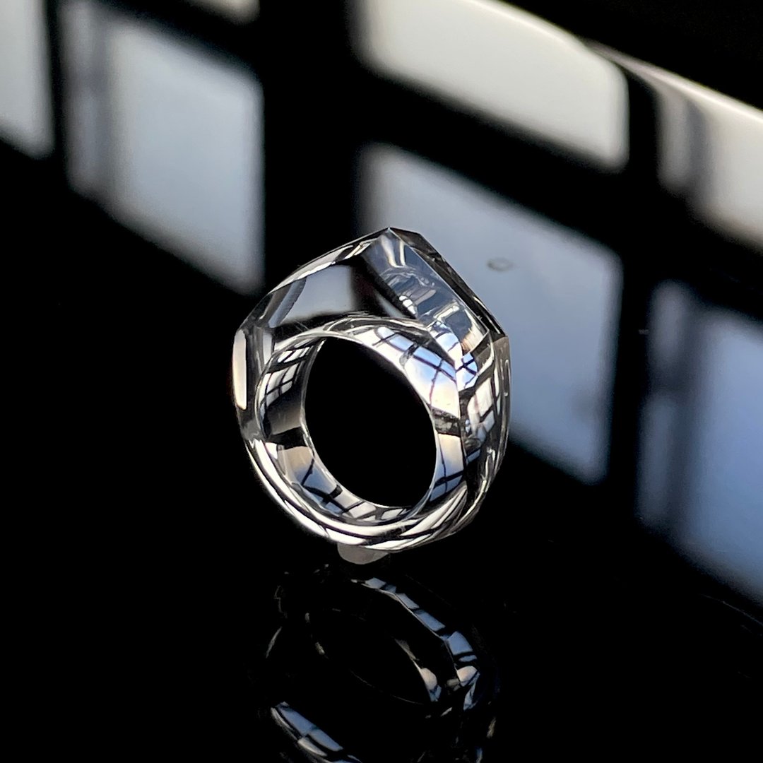 Natural Rock Crystal Quartz Ring - 戒指 - 水晶 透明
