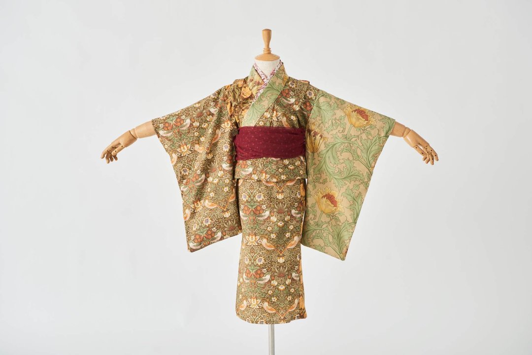William Morris Kids浴衣(William Morris)小孩浴衣与服黄橘子 - 童装礼服/连衣裙 - 棉 黄色
