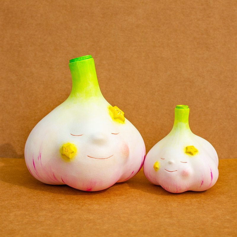 花瓶 花器 蒜头母子 一组两入 一大一小 - 花瓶/陶器 - 水泥 