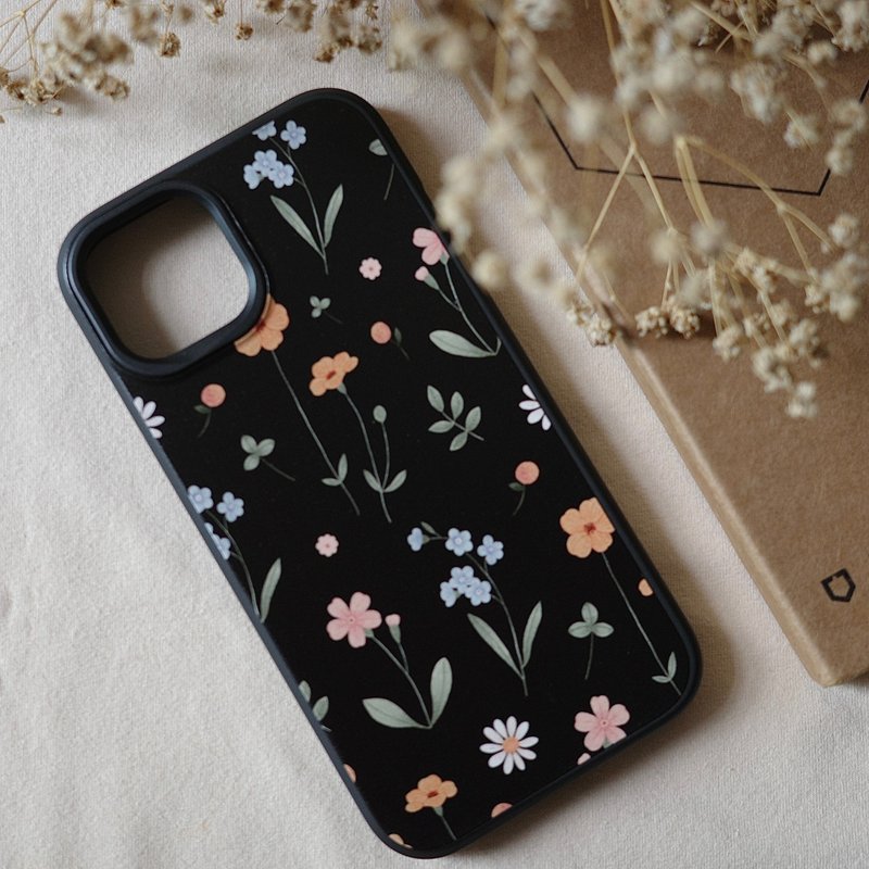 【打样品】花卉日常(黑) / iPhone14 手机壳 / 犀牛盾Solidsuit - 手机壳/手机套 - 塑料 黑色