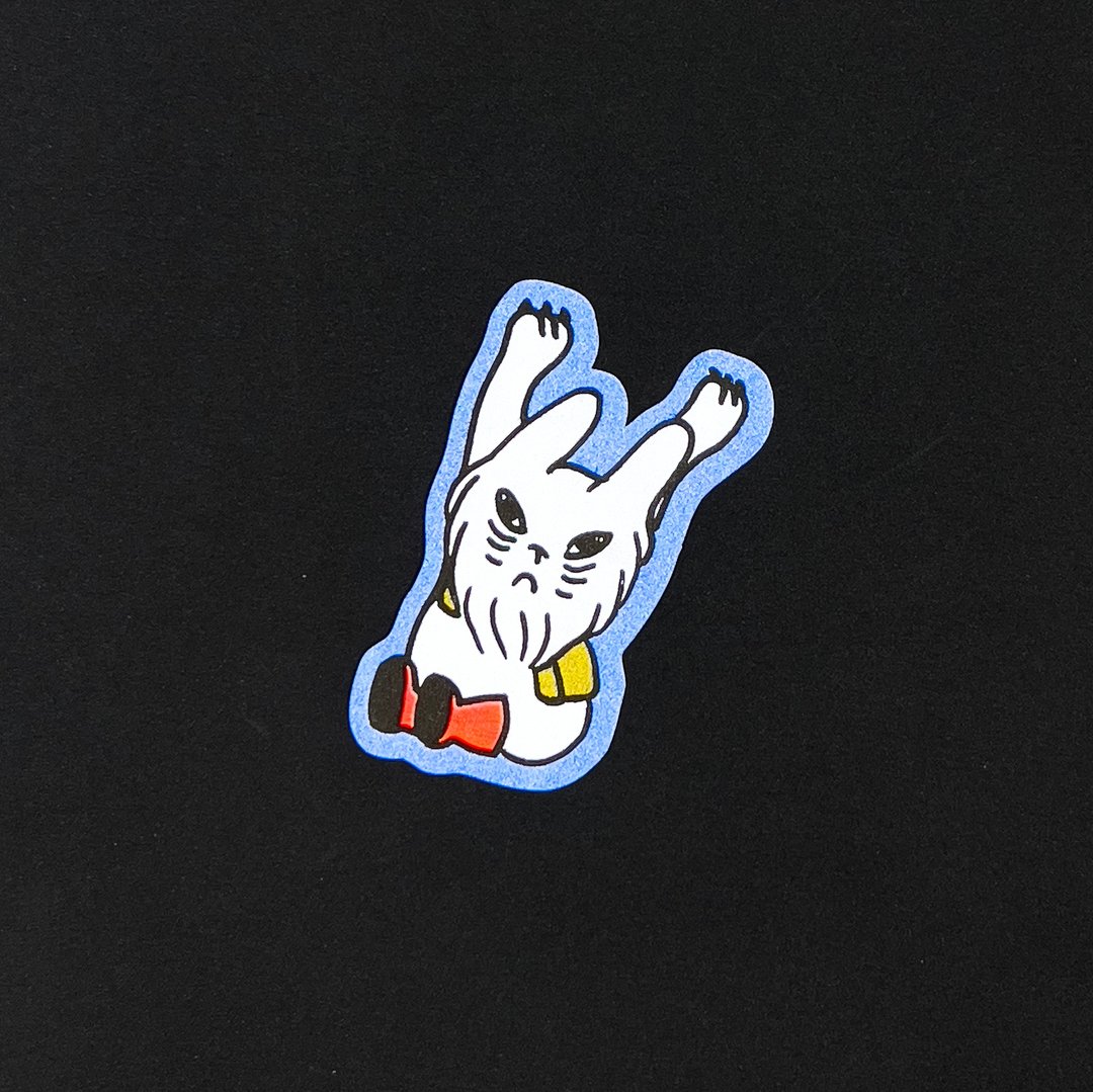 原创 Risograph 红色靴子 Yeti 贴纸 - 贴纸 - 纸 