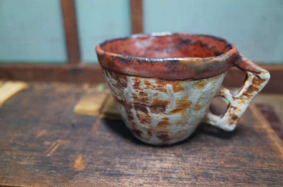 旧物 Antique (铁红咖啡杯) - 咖啡杯/马克杯 - 陶 红色