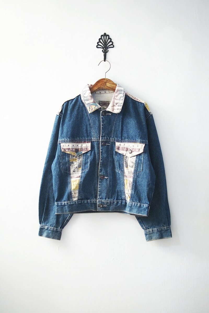 Banana Flyin’ ｜古着｜古着 素面 拼接 中性 牛仔外套 - 女装休闲/机能外套 - 其他材质 