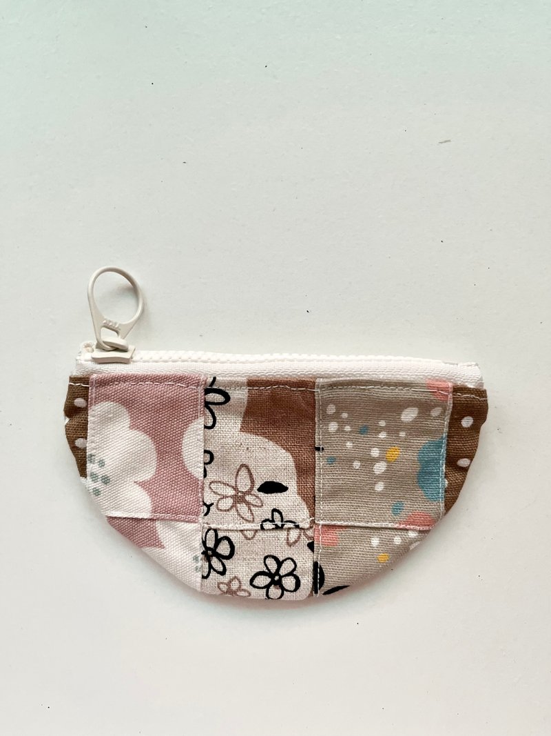 拼布半圆零钱包 - 零钱包 - 棉．麻 多色