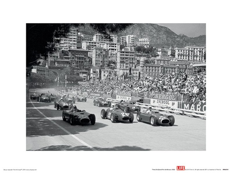 【Life生活杂志】1956 摩纳哥大奖赛 F1赛车 - 摄影作品 - 海报/装饰画/版画 - 纸 灰色