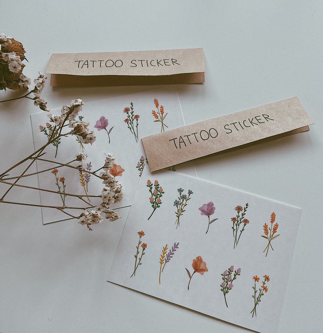 温柔庭园 纹身贴纸 - 纹身贴 - 纸 绿色