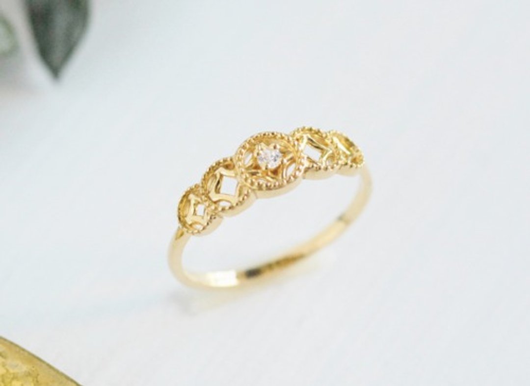 Lumiere ring / K10YG [Made-to-order] - 戒指 - 贵金属 金色