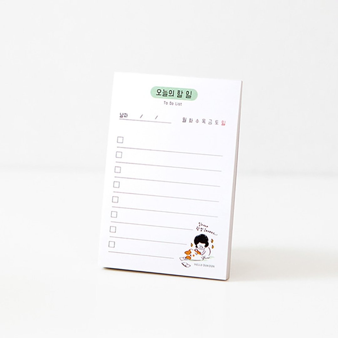 Hello DunDun 啰•登登系列  掌心便条纸 11. 今日待办 - 便条纸/标签贴 - 纸 白色